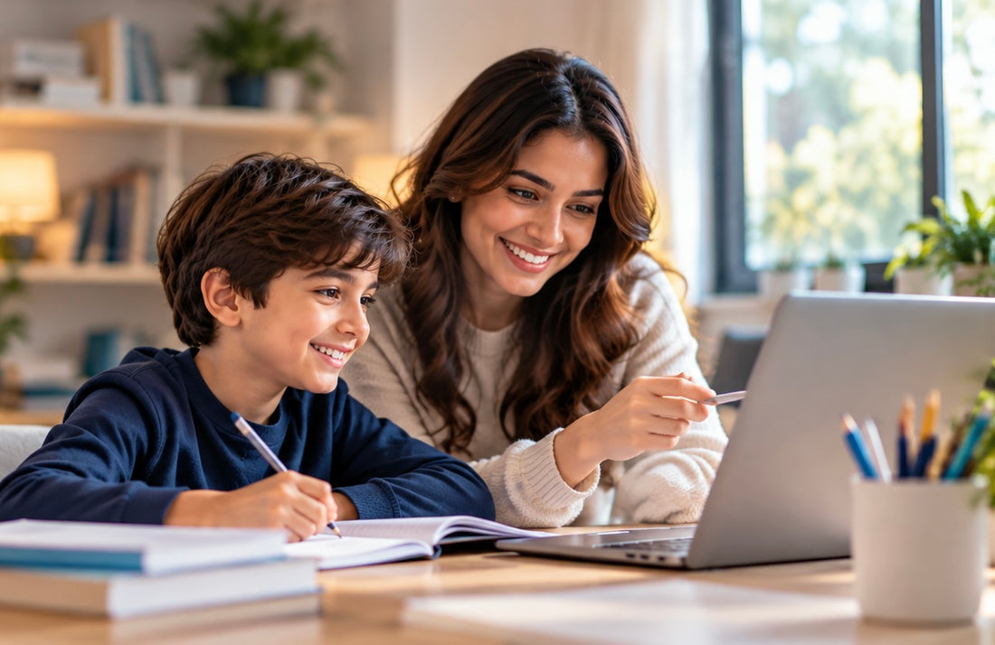 Student learning with a tutor online
